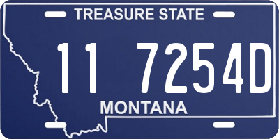 MT license plate 117254D