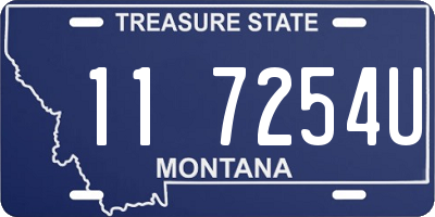 MT license plate 117254U