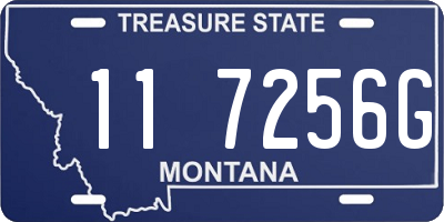 MT license plate 117256G