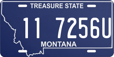 MT license plate 117256U