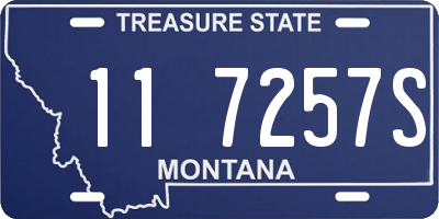MT license plate 117257S