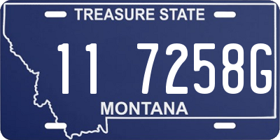 MT license plate 117258G