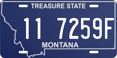 MT license plate 117259F