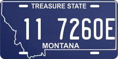 MT license plate 117260E