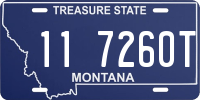 MT license plate 117260T