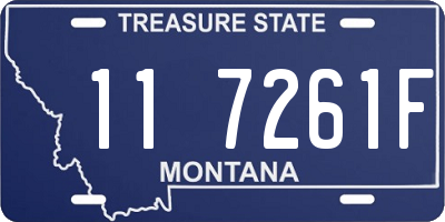 MT license plate 117261F