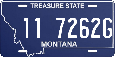 MT license plate 117262G