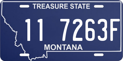 MT license plate 117263F