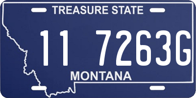 MT license plate 117263G