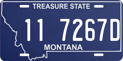 MT license plate 117267D