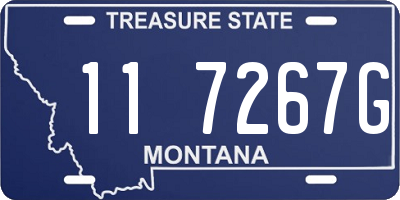 MT license plate 117267G