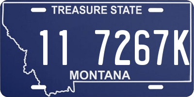 MT license plate 117267K