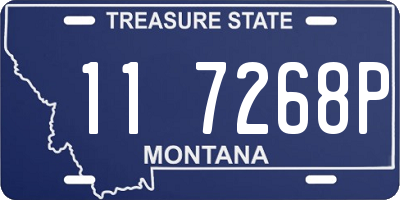 MT license plate 117268P