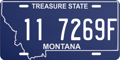 MT license plate 117269F
