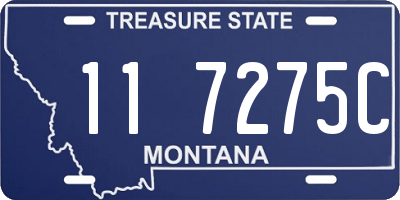 MT license plate 117275C