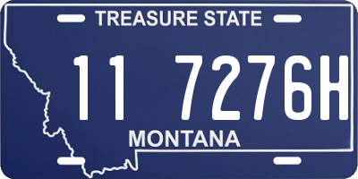 MT license plate 117276H