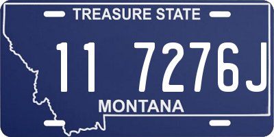 MT license plate 117276J