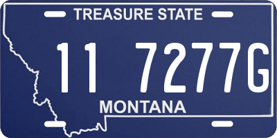 MT license plate 117277G