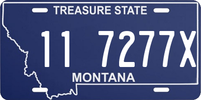 MT license plate 117277X