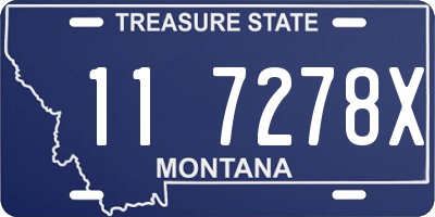 MT license plate 117278X