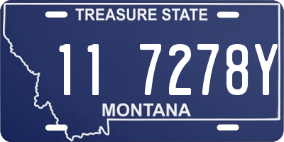 MT license plate 117278Y