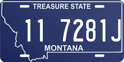 MT license plate 117281J