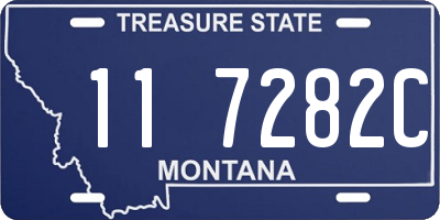 MT license plate 117282C