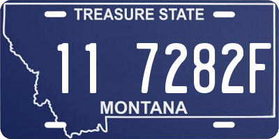 MT license plate 117282F