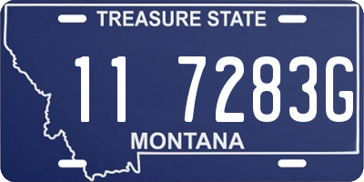 MT license plate 117283G