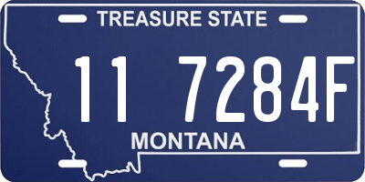 MT license plate 117284F