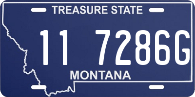 MT license plate 117286G