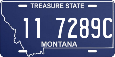 MT license plate 117289C