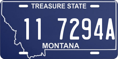 MT license plate 117294A