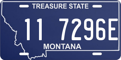 MT license plate 117296E