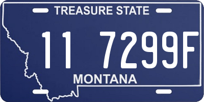 MT license plate 117299F