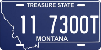 MT license plate 117300T