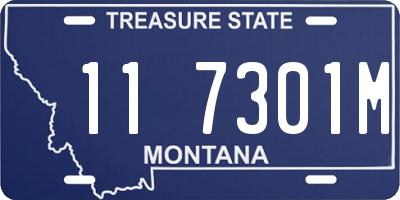 MT license plate 117301M