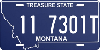 MT license plate 117301T