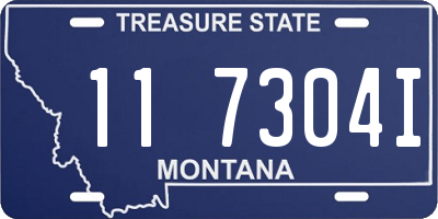 MT license plate 117304I