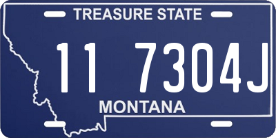 MT license plate 117304J
