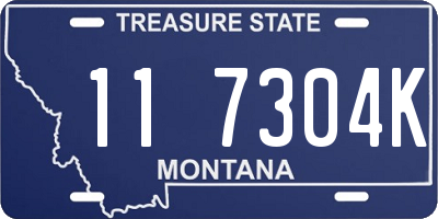 MT license plate 117304K