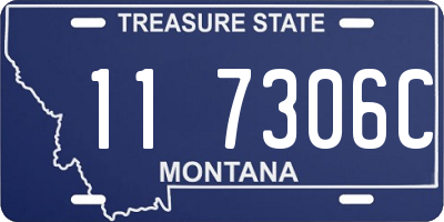 MT license plate 117306C
