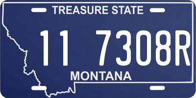 MT license plate 117308R