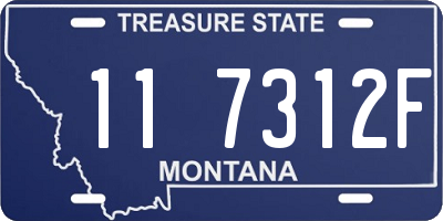 MT license plate 117312F
