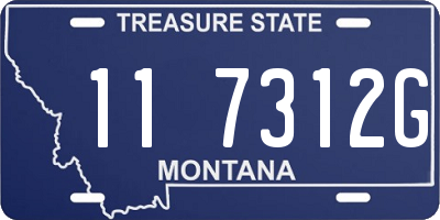 MT license plate 117312G