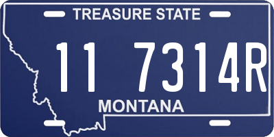 MT license plate 117314R