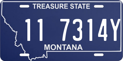 MT license plate 117314Y