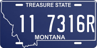 MT license plate 117316R
