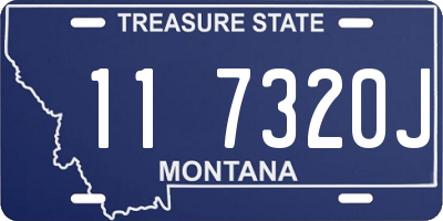 MT license plate 117320J