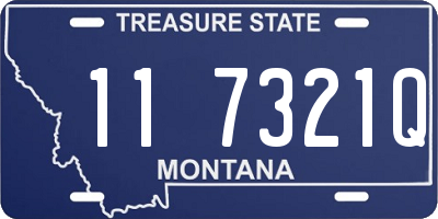 MT license plate 117321Q
